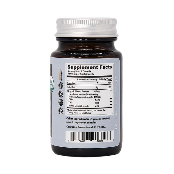Organic Full Spectrum Hemp Extract 50mg - Supplement Panel