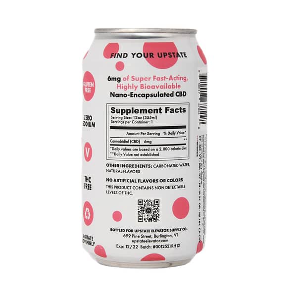 CBD Raspberry Hibiscus Lime Seltzer - Supplement Panel